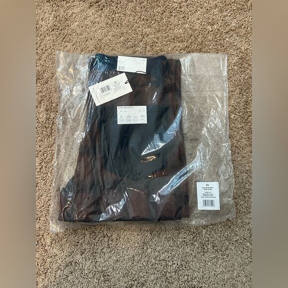 WeWoreWhat Plaid Color Block Icon Jeans Cocoa Navy Stretch Twill Size 25 NWT - Picture 7 of 7